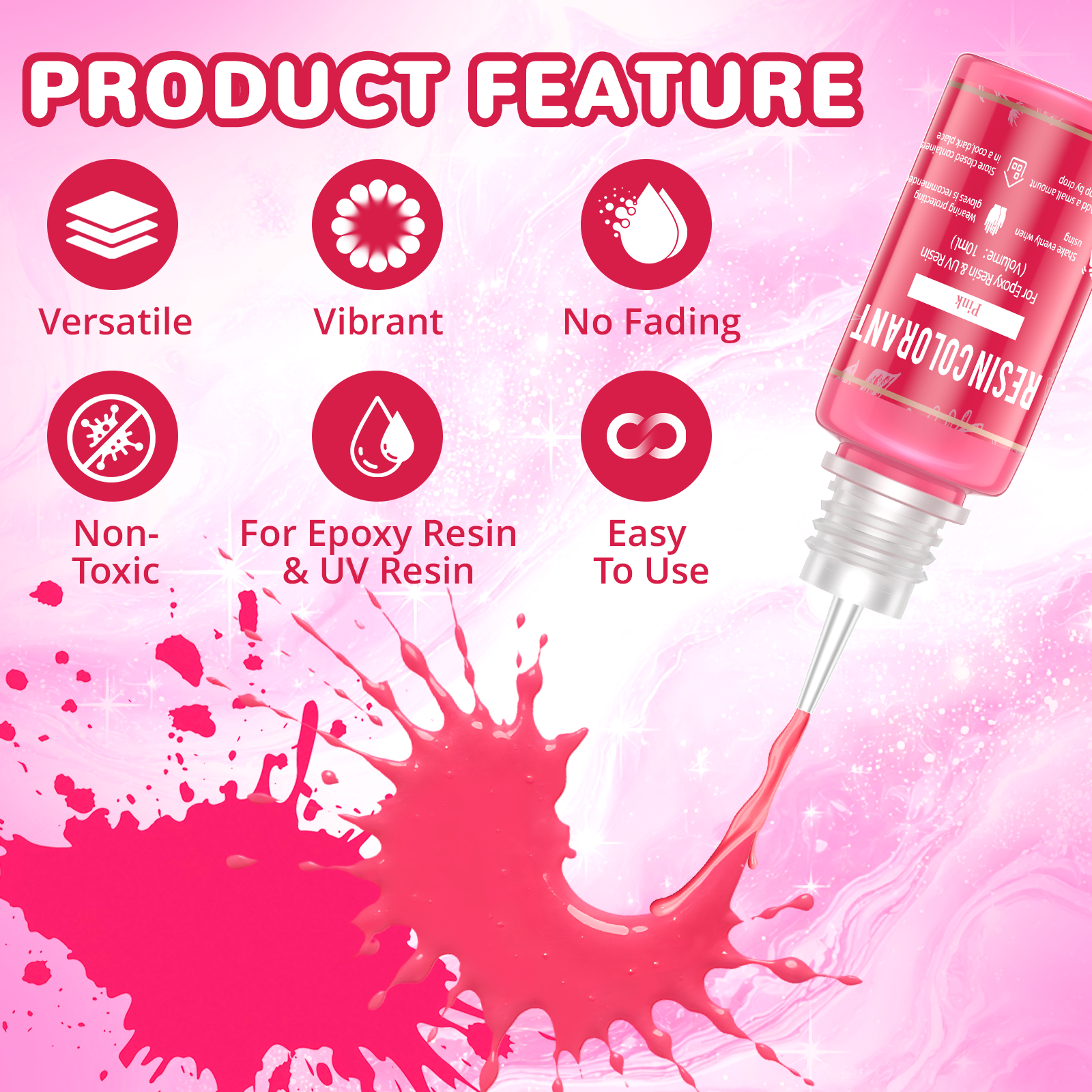 KHKD Resin 15 Color Epoxy Pigment Set – Non-Toxic Dyes for Art, Jewelry & DIY Crafts