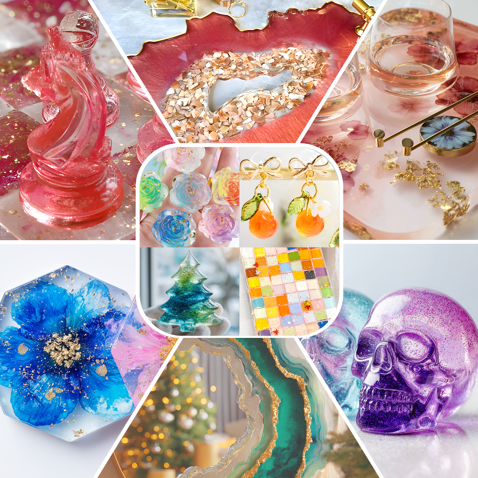 KHKD Resin 15 Color Epoxy Pigment Set – Non-Toxic Dyes for Art, Jewelry & DIY Crafts