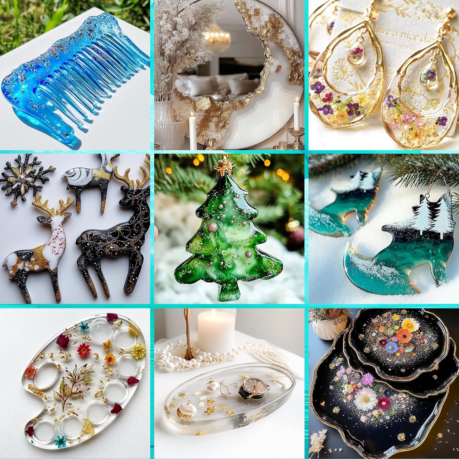 KHKD Fast Cure Resin โ Perfect for DIY Art and Crafts, Including Resin Jewelry, Home Decor, Ornaments, and Decorative Items