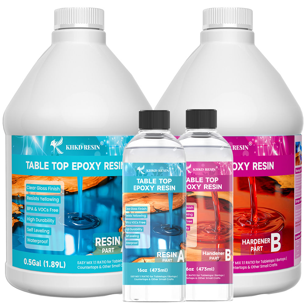 Main Image โ KHKD Tabletop Resin Kit with Resin and Hardener, 1:1 Mix Ratio for DIY, Tabletops, and Crafts