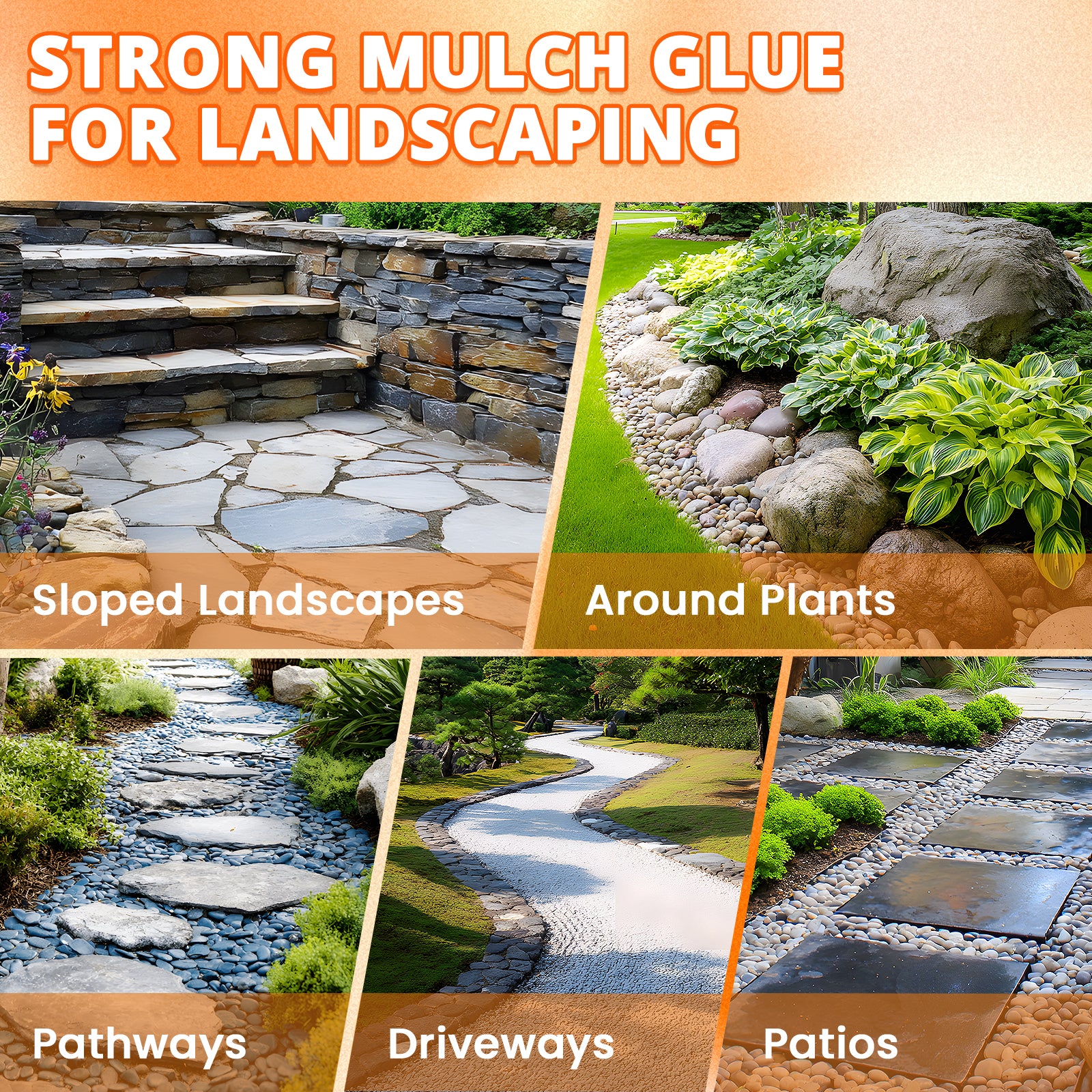 KHKD Resin Mulch Glue – Strong Outdoor Binder for Gravel & Landscaping