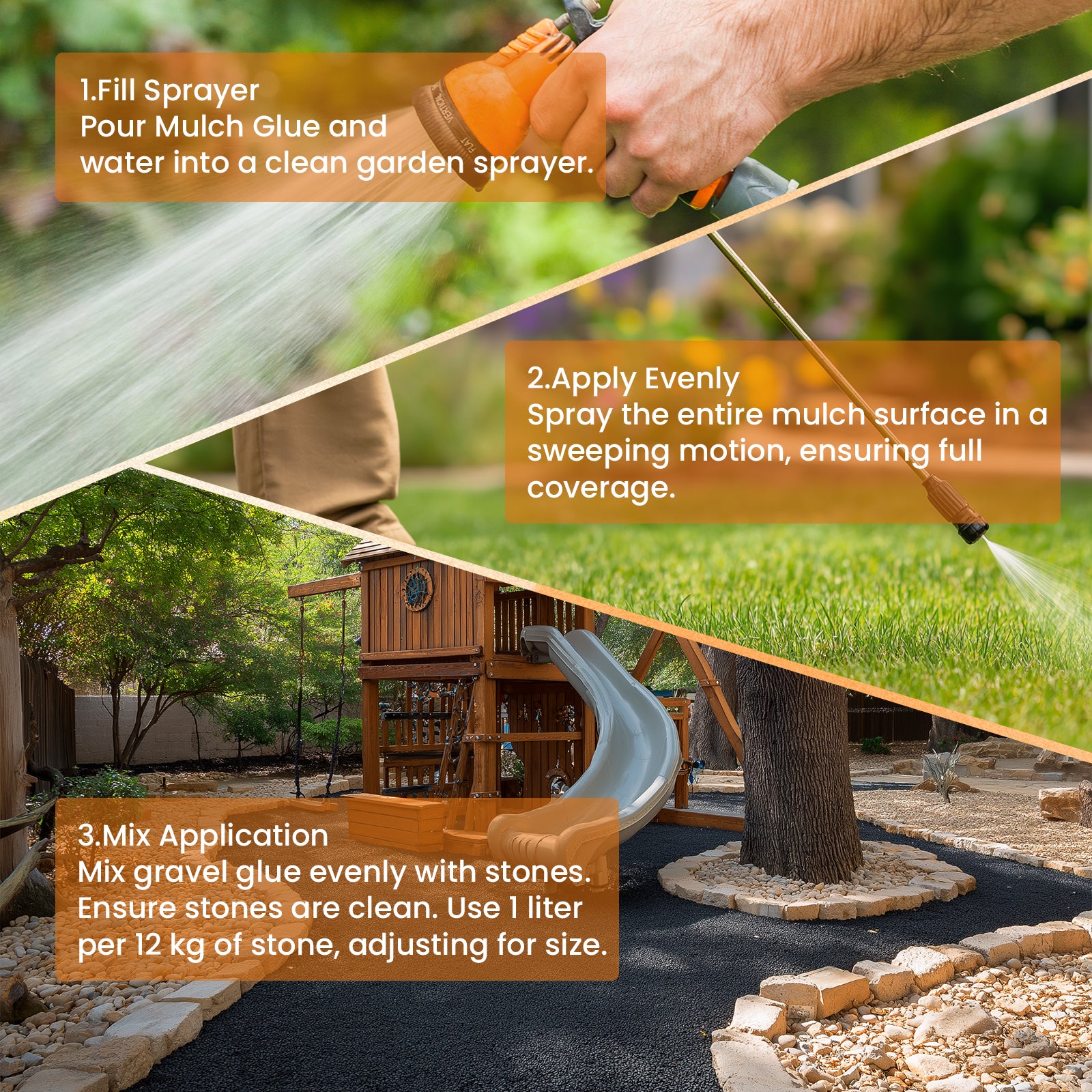 KHKD Resin Mulch Glue – Strong Outdoor Binder for Gravel & Landscaping