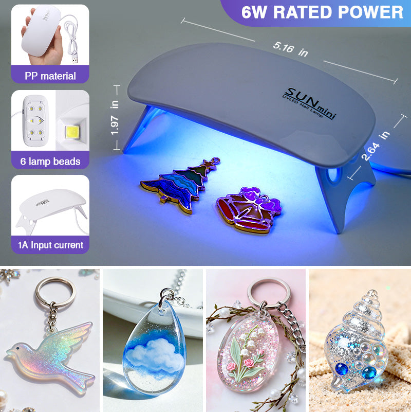 KHKD Resin Crystal Clear UV Resin Jewelry Kit