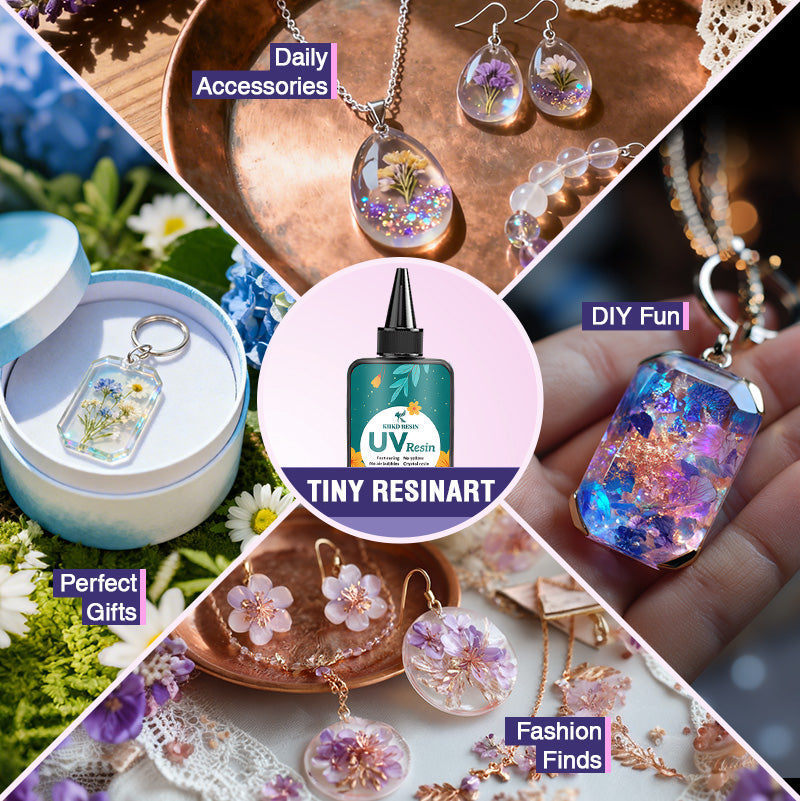 KHKD Resin Crystal Clear UV Resin Jewelry Kit