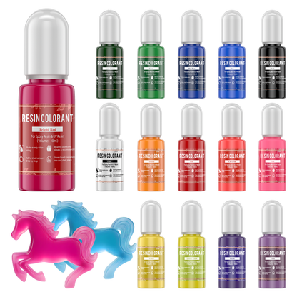 KHKD Resin 15 Color Epoxy Pigment Set – Non-Toxic Dyes for Art, Jewelry &amp; DIY Crafts