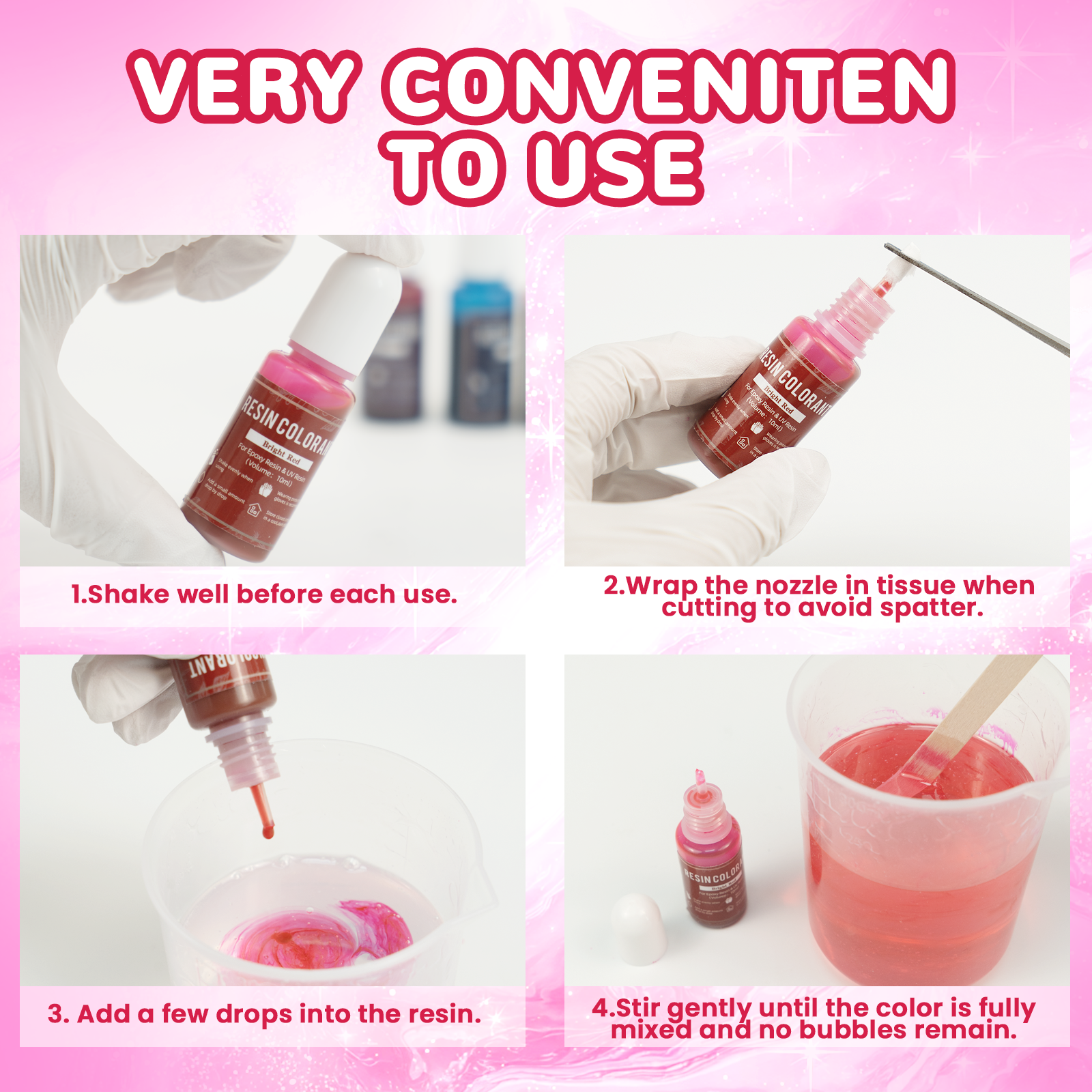 KHKD Resin 15 Color Epoxy Pigment Set – Non-Toxic Dyes for Art, Jewelry &amp; DIY Crafts