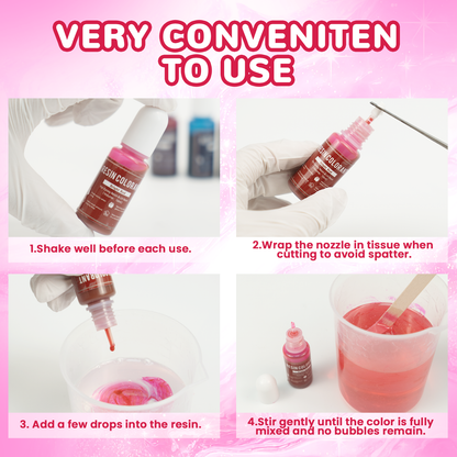 KHKD Resin 15 Color Epoxy Pigment Set – Non-Toxic Dyes for Art, Jewelry &amp; DIY Crafts