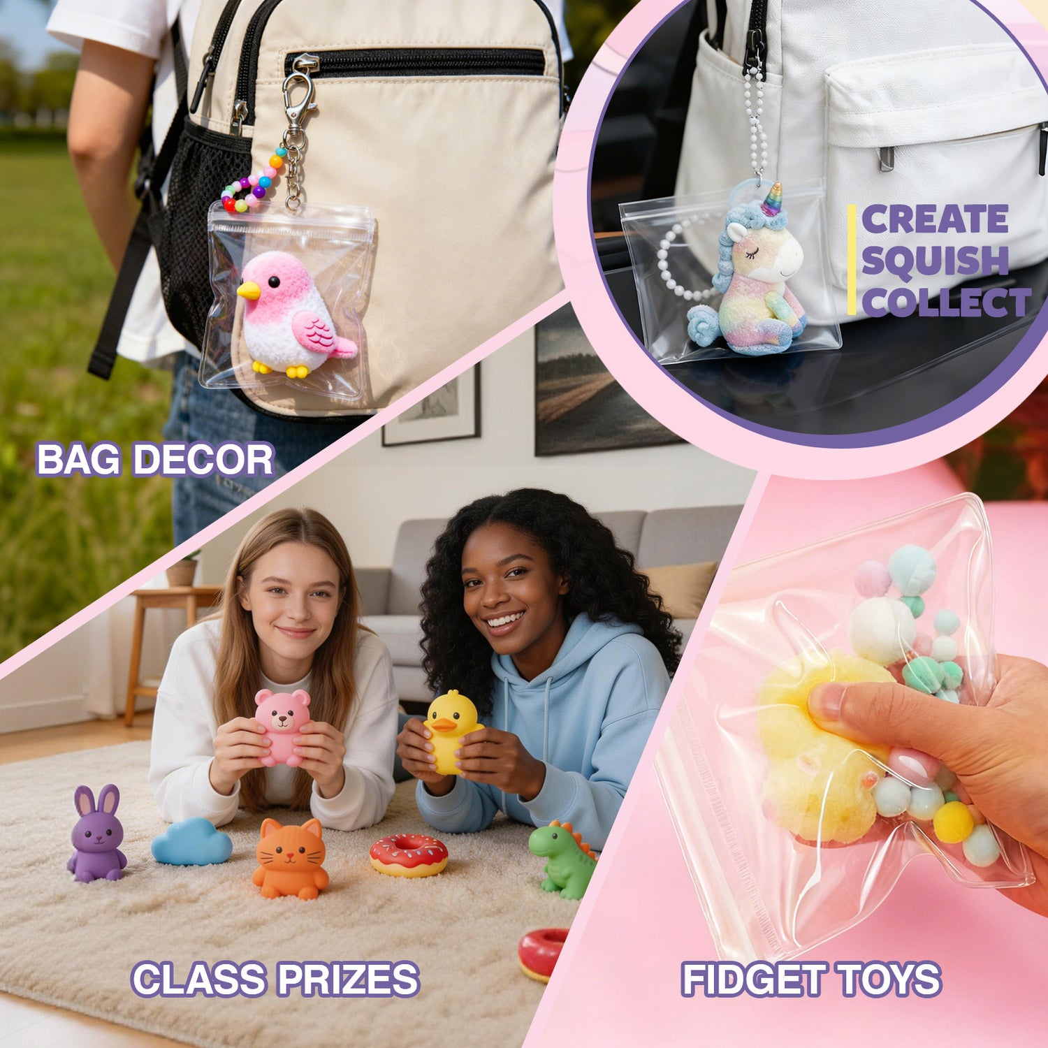 4 Cute Animals Taba Squishy Making All-in-one Kit
