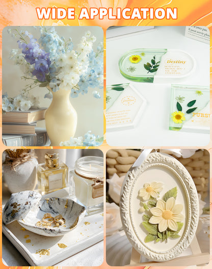 KHKD Resin Casting Powder Kit Application – For DIY crafts, vases, trays, candles, decorative art, ornaments
