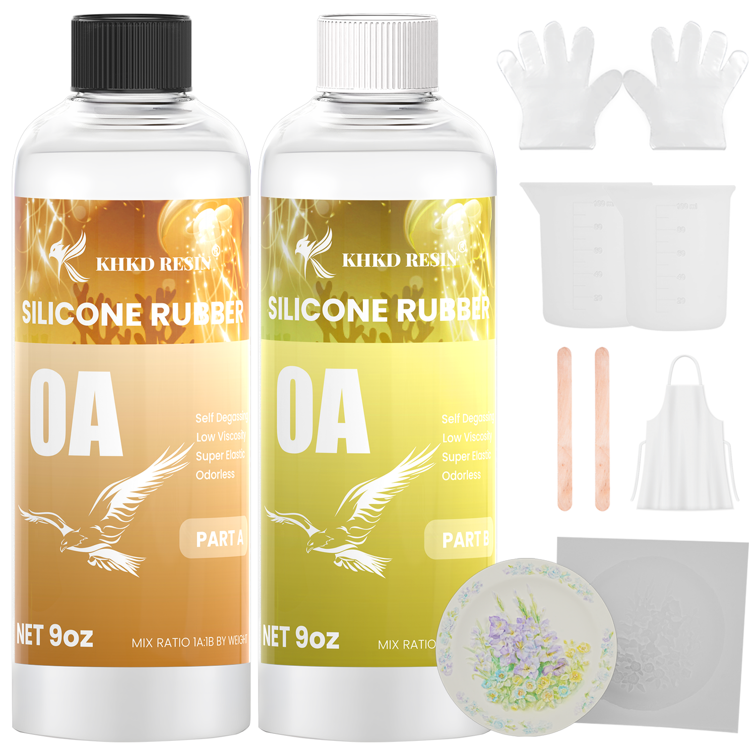 KHKD Resin Silicone Rubber for Mold Making – 0A Soft