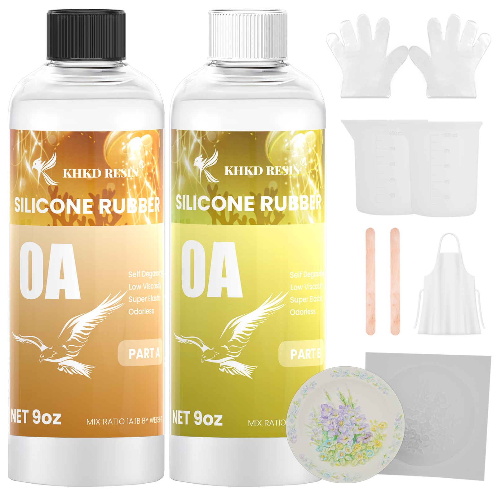 KHKD Resin Silicone Rubber for Mold Making – 0A Soft