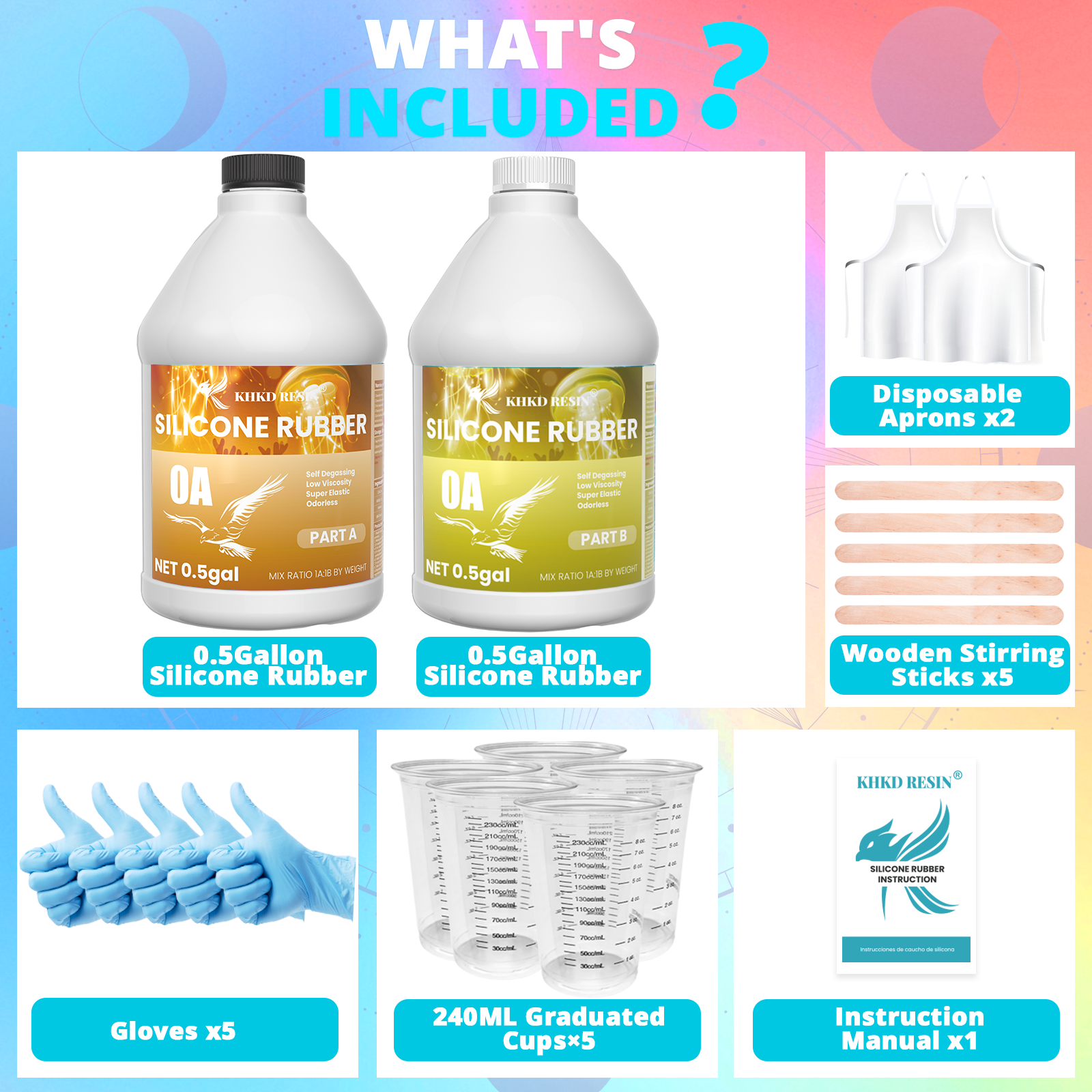 KHKD Resin Silicone Rubber for Mold Making – 0A Soft