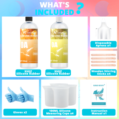 KHKD Resin Silicone Rubber for Mold Making – 0A Soft