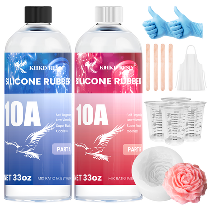 KHKD Resin Silicone Rubber for Mold Making – 10A Medium