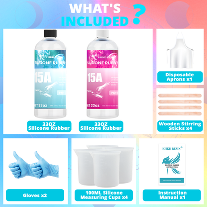 KHKD Resin Silicone Rubber for Mold Making – 15A Firm