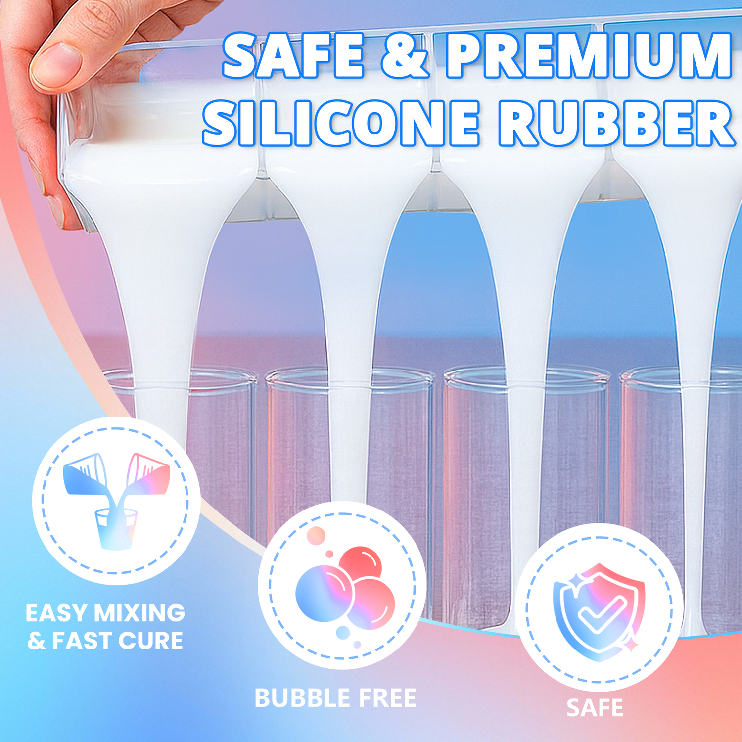 KHKD Resin Silicone Rubber for Mold Making – 15A Firm